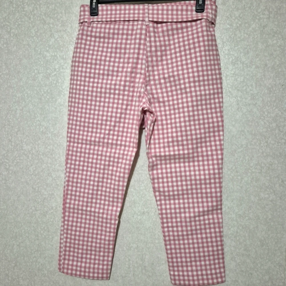 Jules & Leopold Pink Gingham Trousers..SIZE:L